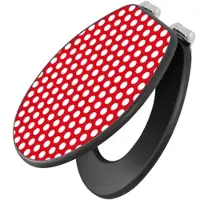 Banjado Anthrazit Toilettendeckel Mit Absenkautomatik WC-Sitz Soft Close Hygienischer Klodeckel MDF Mit Motiv Punkte Rot