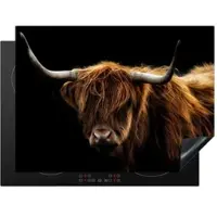 KitchenYeah Herdabdeckplatte Schottisches Hochlandrind | Gr.: 77 x 51 cm