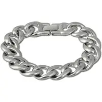Amello Armband Edelstahl ca. 18cm ca. 1,5cm x 1,7cm (Gliedergröße) Panzer | Gr.: onesize