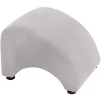 58 aufm Kessel POLSTERHOCKER Kajsa Velourstoff silber | Gr.: onesize