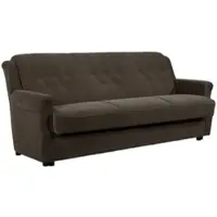 58 aufm Kessel SOFA 3-Sitzer mit Bettfunktion Kaylyn Flockstoff braun | Gr.: onesize