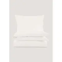Hessnatur Satin Bettwäsche-Set in naturweiss | Gr.: 240x220 (2x 40x80 cm)