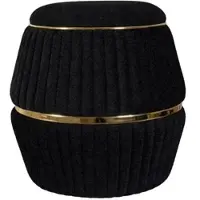 Kayoom Hocker Doric 235 in schwarz - gold | Gr.: onesize
