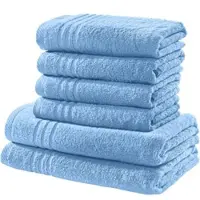 Redbest Frottier Frottier-Set uni 6-tlg. New York in hellblau | Gr.: onesize