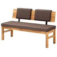 58 aufm Kessel SITZBANK mit Lehne Danny 150x55x84 Massivholz Wildeiche geölt/Braun | Gr.: onesize