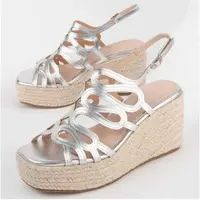 Montevita Keilsandalen Sparto Sandale Salia2 Silber