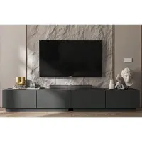 Meble Lindner 2 Stk TV-Schrank 2 x Enjoy Loft Style TV Modern Lindner Möbel 240cm x 37cm x 35cm Farbe: Graphit matt