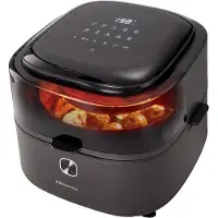 Hisense HAF1350DR Heißluftfritteuse, 6,7 Liter, automatischer Rührarm, intuitives LED-Design, 10 voreingestellte Programme, Schwarz