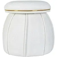 Kayoom Hocker Corin 135 in weiß - gold | Gr.: onesize