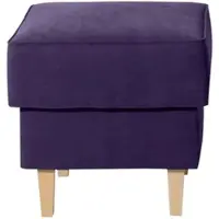 58 aufm Kessel HOCKER Karlen Bezug Veloursstoff Buche natur / violett | Gr.: onesize