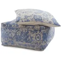 Kayoom Sitzkissen Paramount Pouf & Cushion Set 410 80 x 80 cm in taupe - blau | Gr.: onesize