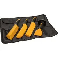 Roughneck Pro Lead Dresser 4-teiliger Werkzeugsatz mit Aufbewahrungsrolle