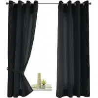 Gardinenbox VORHANG 2ER SET BERLIN HxB 145x140cm Schwarz