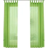 Gardinenbox SCHLAUFENGARDINEN Voile 2er Set 175x140 cm Apfelgrün