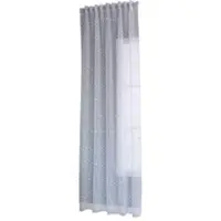 Gardinenbox GARDINE LEINEN HxB 245x145 cm Natur Pompom