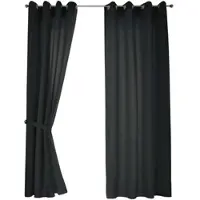 Gardinenbox VORHANG 2ER SET BERLIN HxB 245x140cm Schwarz