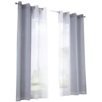 Gardinenbox VORHANG 2ER SET »Modena« HxB 145x140 cm Grau
