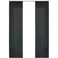 Gardinenbox VORHANG 2ER SET HxB 245x60 cm Schwarz