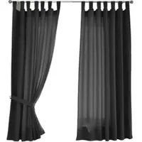 Gardinenbox VORHANG 2ER SET POTSDAM HxB 175x140 cm Schwarz