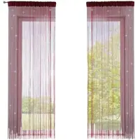 Gardinenbox FADENGARDINE 2ER SET HxB 250x140 cm Rot Lurex