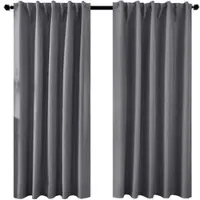 Gardinenbox VORHANG 2ER SET BOSTON DARK HxB 175x140 cm Dunkelgrau