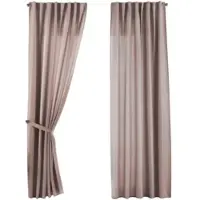 Gardinenbox SCHLAUFENGARDINE 2ER SET »Jena« HxB 145x140 cm Taupe