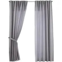 Gardinenbox SCHLAUFENGARDINE 2ER SET »Jena« HxB 225x140 cm Silber