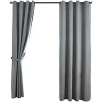 Gardinenbox VORHANG 2ER SET »München Dark« HxB 245x145 cm Grau
