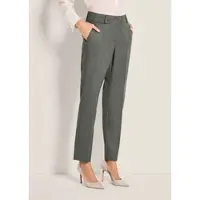 MADELEINE Bügelfaltenhose mit Formbund in grau / melange | Gr.: 40
