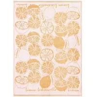 Kracht Küchen Textilien Limoncello Halbleinen Küchentuch Jacquard 50x70 cm rot 3er Pack - orange