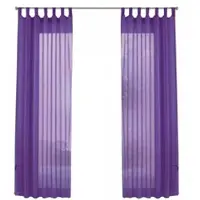Gardinenbox SCHLAUFENGARDINEN Voile 2er Set 175x140 cm Lila