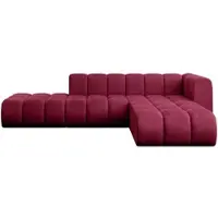 ALTDECOR Modulares Sofa Ecksofa in L-Form - Zuvon-L1 - 296x177x70 cm Bordeauxrot - Corner modular Sofa Eckcouch Couch Wohnlandschaft Cauchsofa Bodensofa Polstersofa