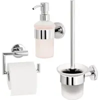 Bremermann Badezimmer Zubehör-Set LUCENTE 3tlg. ca. 14,5 x 35 x 11,5 cm (B/H/T) | Gr.: onesize