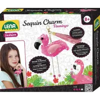 Lena Sequin Charm Flamingo, Bastelset für Kinder, 8 Jahr(e), Mehrfarbig
