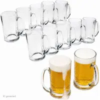 MamboCat 12x Viva Bierkrug 0,5L mit Henkel Bierhumpen 500ml Seidel Glas Pils Humpen Beer