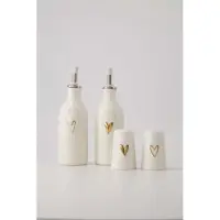 Zusss Öl- / Essigflasche Open Hartje Keramik Sand