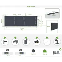 Casanoov Schiebetor Veleta 500x140cm Aluminium & Ranger C300 Motorisierung