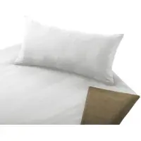 Cotonea Wendebettwäsche Bio Tandem Biber-Satin 155x220 cm + 40x80 cm | weiss-sand - weiß;braun