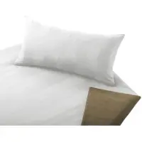 Cotonea Wendebettwäsche Bio Tandem Biber-Satin 155x220 cm + 80x80 cm | weiss-sand - weiß;braun