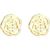 Elli Ohrringe Rose Blume Blüte Sommer 585 Gelbgold Elli Premium Gold