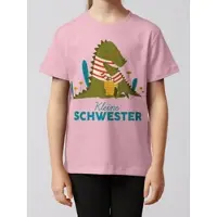 Wat? Apparel T-Shirt Krokodil Kleine Schwester in Rosa | Gr.: 122/128