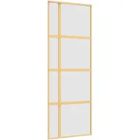 vidaXL Schiebetür Golden 76x205 cm Matt ESG-Glas und Aluminium