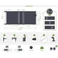 Casanoov Schiebetor Elektrisch Santis 400x160cm Aluminium Grau & Schiebetorantrieb Ranger C300