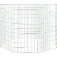 vidaXL Freilaufgehege für Tiere 8-teilig 54x100 cm Verzinktes Eisen