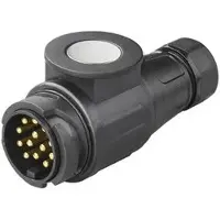 Pro Plus ProPlus Anhänger-Stecker 343512V05, für PKW / LKW, 13 polig, 12V, aus Kunststoff, für Anhängekupplung mit Magnet