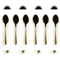 Excelsa Set 6 Teelöffel Gold Stahl 14,5Xh1,5X3 Cm Gold