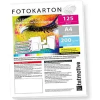 TATMOTIVE Fotopapier Fotokarton FA4200M125, für Farblaser, A4, 200 g/m2, beidseitig bedruckbar, matt, 125 Blatt