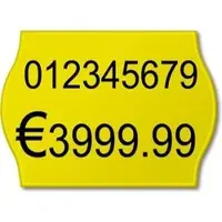 Meto Preisetiketten 30011440, gelb, 32 x 19 mm, permanent klebend, 5 Rollen à 1000 Stück