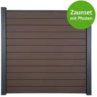 MR-Zaun Terra Komplettset mit Alu-Pfosten, 28,30 m
