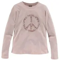 Kidsworld Langarmshirt "Peace" Langarm, Basic-Passform, mit Statements/Sprüchen
